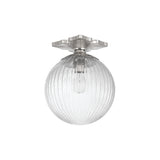 Orly Semi Flush Mount 10'' Polished Nickel Clear