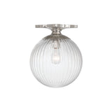 Orly Semi Flush Mount 10'' Polished Nickel Clear