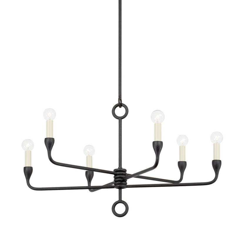 Orson Chandelier - 6-Light - Black Iron by Troy Lighting
