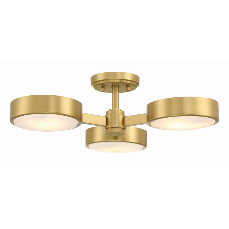 Orson Semi Flush Mount 22.5'' Modern Gold