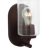 Oslo Wall Sconce — Bronze with Clear Seeded Glass
