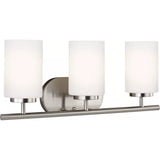 Oslo Wall Sconce — Brushed Nickel with Cased Opal Etched Glass