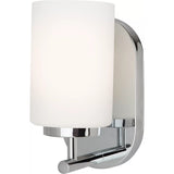 Oslo Wall Sconce — Chrome with Cased Opal Etched Glass