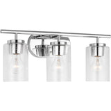 Oslo Wall Sconce — Chrome with Clear Seeded Glass