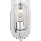 Oslo Wall Sconce — Chrome with Clear Seeded Glass