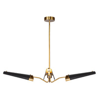 Osorio Chandelier — Matte Black/Vintage Brass