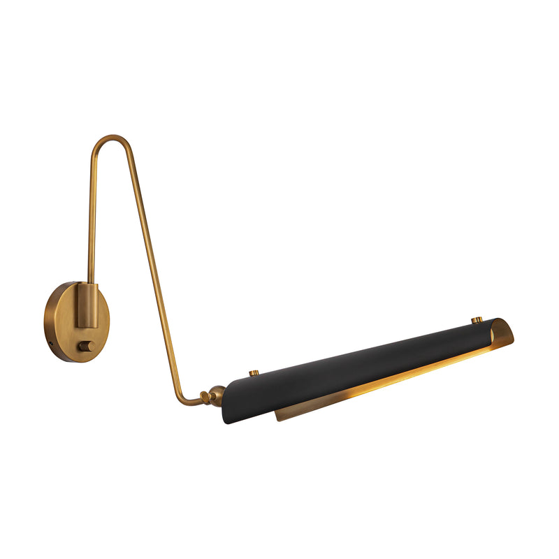 Osorio Wall Sconce — Matte Black/Vintage Brass