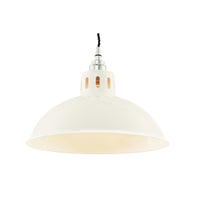 Osson Pendant - White with chrome suspension