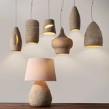 Otto Ceramic Pendant Light Ivory By Geo Contemporary - Lifestyle View