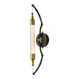 Otto Wall Sconce, shown in Black with Brass Accents, by Hubbardton Forge