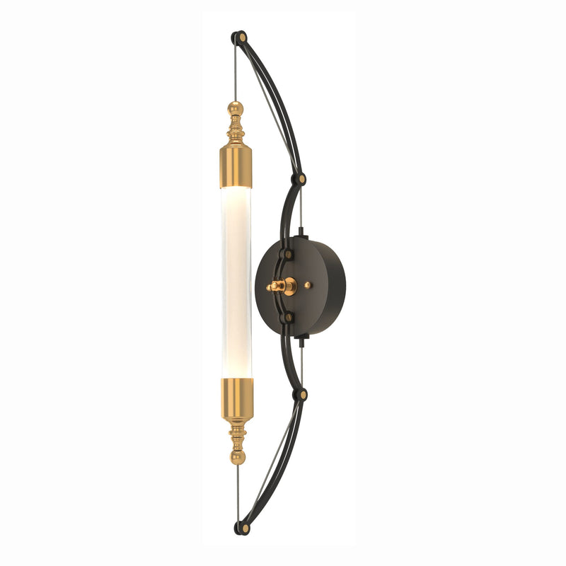 Otto Wall Sconce in Black with Brass Accents by Hubbardton Forge