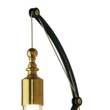 Otto Wall Sconce detail in Black with Brass Accents, by Hubbardton Forge