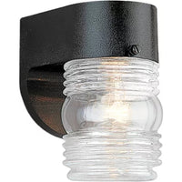 Outdoor Wall Jelly Jar Polycarbonate Outdoor Wall Lantern — Black