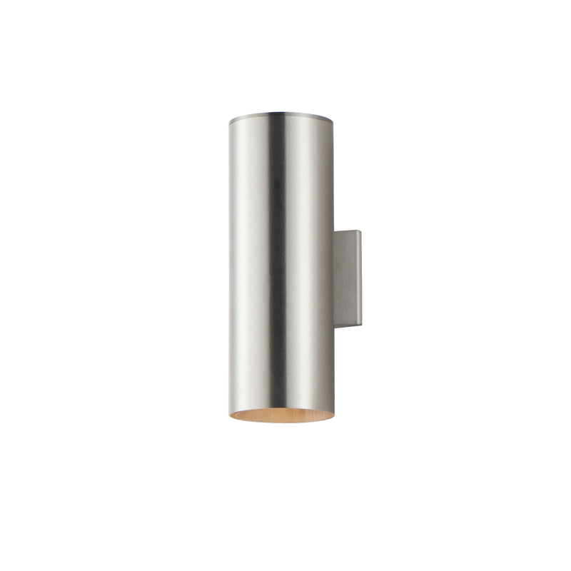 Outpost 2 Light Outdoor Wall Sconce By Maxim Lighting 6 And 15 Inch Brushed Aluminum