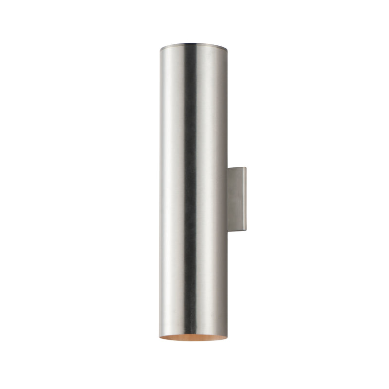 Outpost 2 Light Outdoor Wall Sconce By Maxim Lighting 6 And 22 Inch Brushed Aluminum
