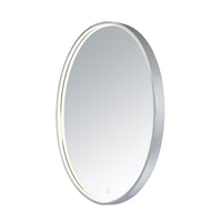 Oval LED Mirror by ET2 - 24" x 30" Brushed Aluminum