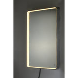 Oval LED Mirror by ET2 - 24" x 31.5" Brushed Aluminum