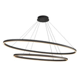 Ovale Chandelier Black By Kuzco Side View