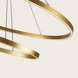 Ovale Chandelier Brushed Gold By Kuzco  Detailed View