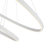 Ovale Chandelier White By Kuzco  Detailed View