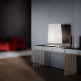 Ovale Table Lamp Large Matt Black Silk Lacquered By Contardi - Lifestyle View