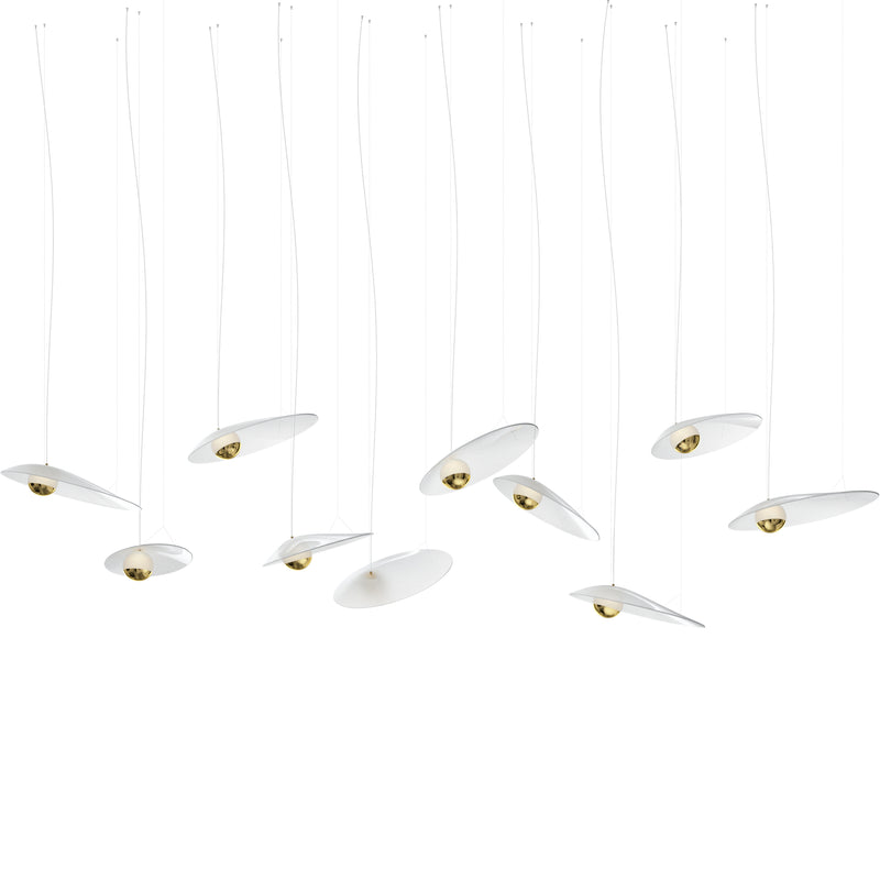 Oyster Pendant Light Gold By Sans Souci - Full View
