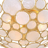 Palla 16'' Antique Gold Semi Flush Mount by Crystorama