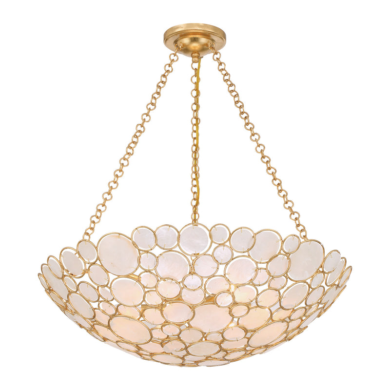 Palla 24.5'' Antique Gold Chandelier by Crystorama