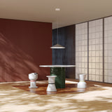 Pa.He.Ko Side Table - white in a dining room