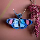 Peacock Butterfly Wall Art, styled in an interior