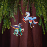 Pegasus Ornament, Set of 3, styled in an interior