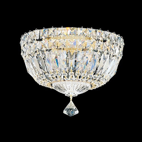 Petit Crystal Deluxe 5 Light 120V Flush Mount in Aurelia with Clear Radiance Crystal main image 0