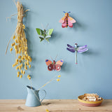Pink Bee Wall Art, styled in an interior