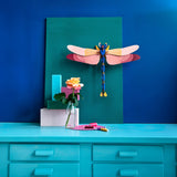 Pink Dragonfly Wall Art, styled in an interior