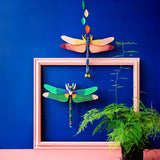 Pink Dragonfly Wall Art, styled in an interior