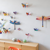 Pink Dragonfly Wall Art, styled in an interior