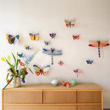 Pink Dragonfly Wall Art, styled in an interior