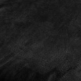 Point Recycled Velvet Pouf Ottoman - Black velvet fabric