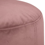 Point Recycled Velvet Pouf Ottoman - Rose Quartz, velvet detail