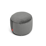 Point Recycled Velvet Pouf Ottoman - Taupe