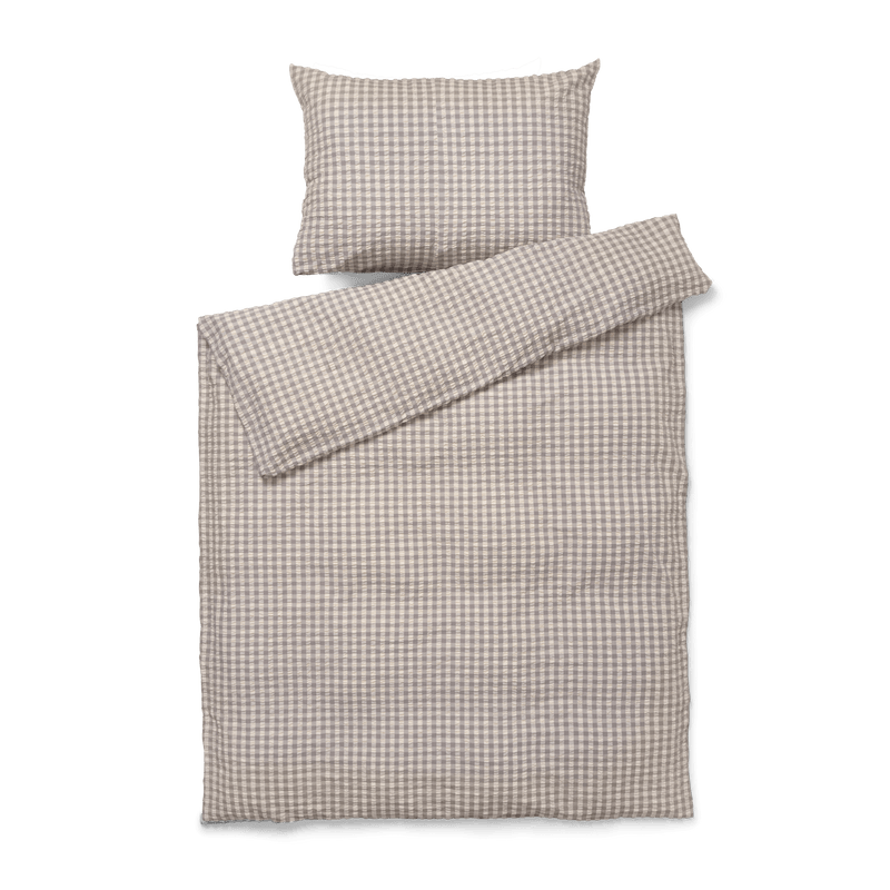 JUNA Bæk&Bølge Duvet Cover Set, Grey/Birch Twin By JUNA