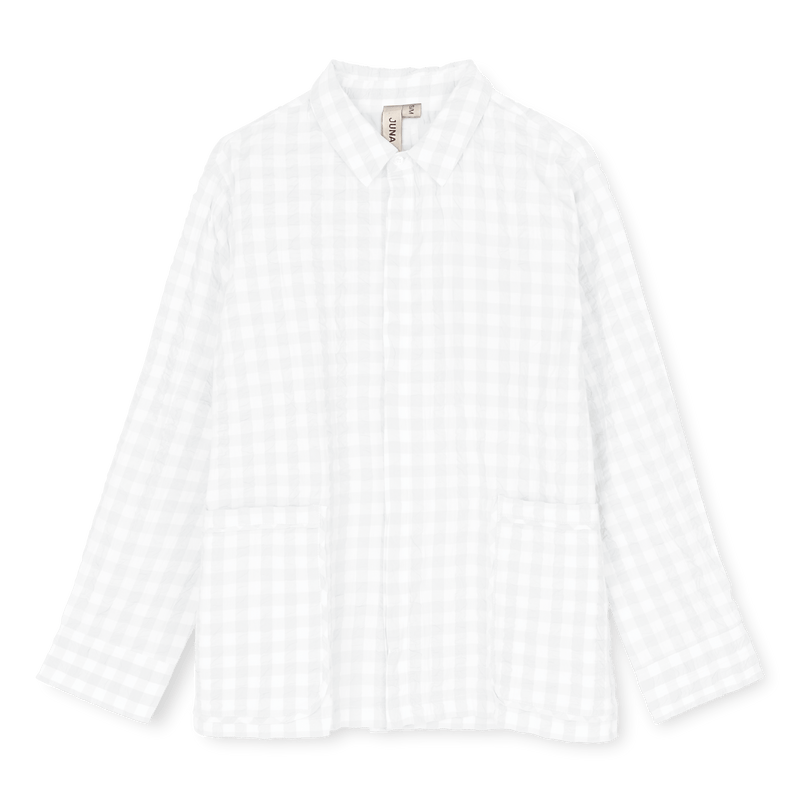 JUNA Bianca Lounge Shirt, White/White S/M By JUNA