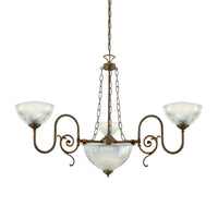 Padang 3 Arm Chandelier - Antique Brass