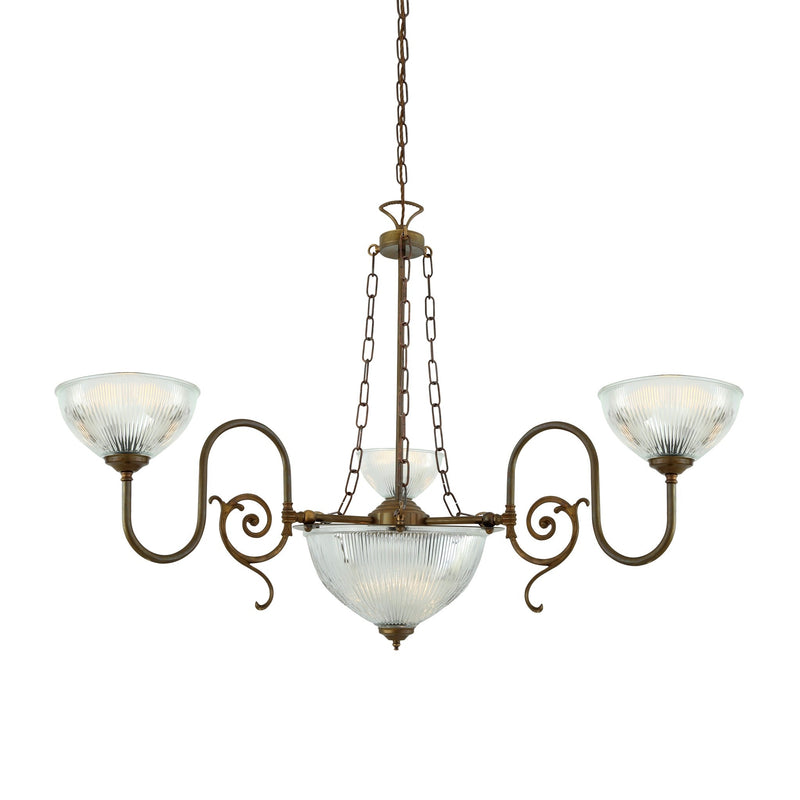 Padang 3 Arm Chandelier - Antique Brass