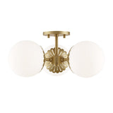Paige Semi Flush - Aged Brass