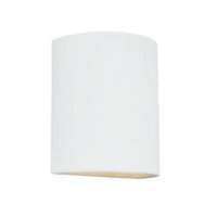 Paintable Ceramic Half Moon Outdoor Wall Lantern