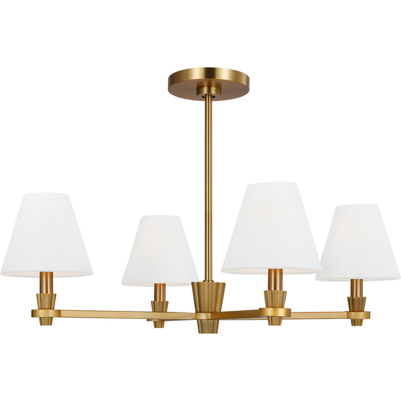 Paisley Chandelier — 28", Burnished Brass