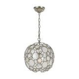 Palla Globe Chandelier 13" Antique Silver