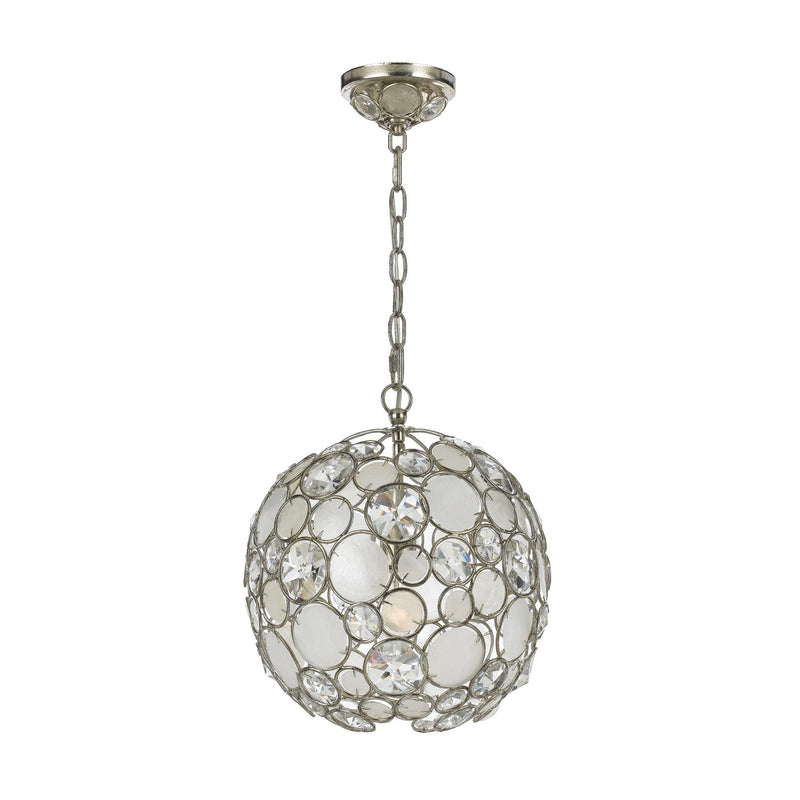 Palla Globe Chandelier 13" Antique Silver