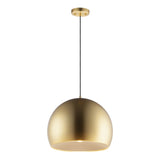 Palla LED Pendant by ET2 - 16 Inch, Satin Brass / Coffee